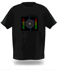 EL Panel Tshirts: Sound activated Light up Tshirt | Speaker