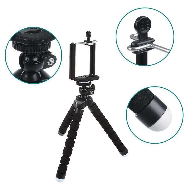 Spider Flexible Camera Tripod - Black (Parallel Import)