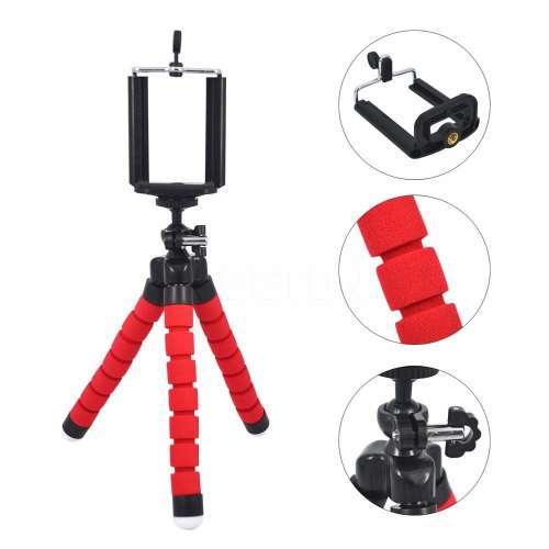 Universally Adjustable Spider Flexible Camera Tripod - Red