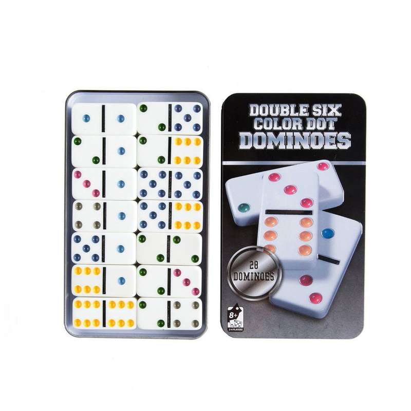 Double Six Colour Dot Dominoes Set