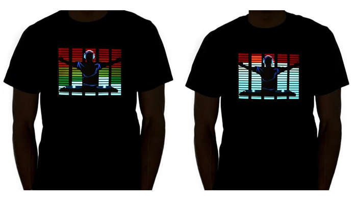 EL Sound Activated Light-up T-shirt | Mata Hari Spy Mode