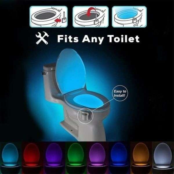 7 Colors LED Sensor Motion Activated Toilet Night Light