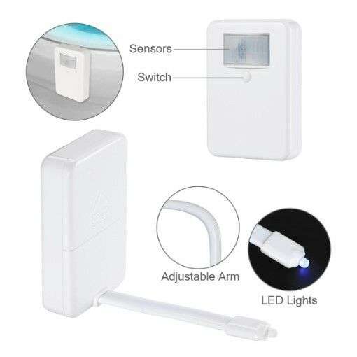 7 Colors LED Sensor Motion Activated Toilet Night Light