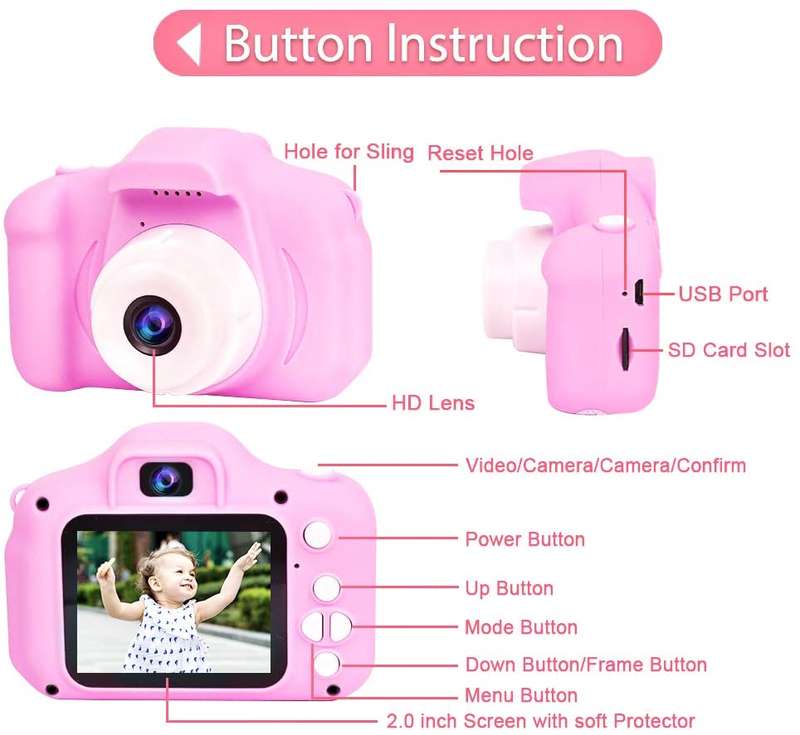 Video and Photo Mini Portable Rechargeable Digital Camera for Kids