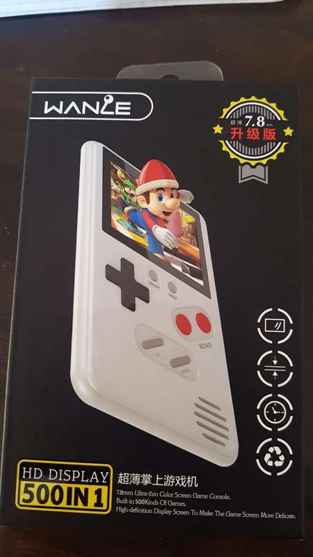 Retro Wanle Game Console (500 Built-in Games) - red/white/blue/black