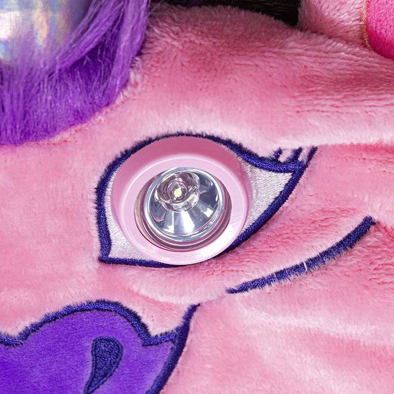 Kids Soft Blanket Light Up Eyes Unicorn Design | Cuddly - Pink