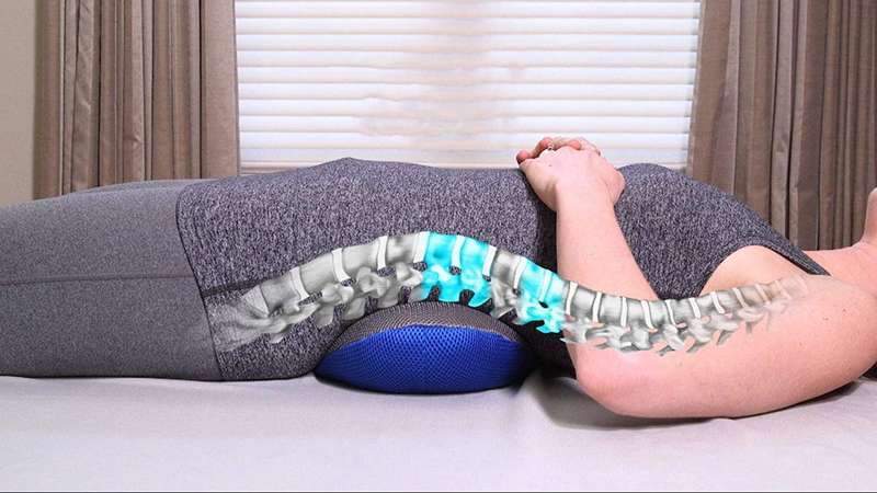 Back Support Pillow with removable cover and adjustable lumbar support