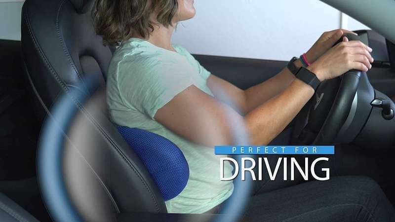 Back Support Pillow with removable cover and adjustable lumbar support