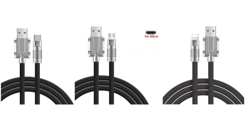 Abodos Fast Charging Data Cable Fully compatible With Data Cable 120W Pack of 3 AS-DS375 (Type - ...