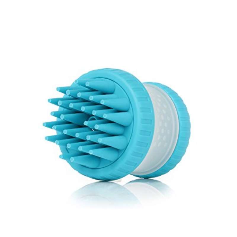 Silicone Dog Washing Brush with Built-in Shampoo Reservoir | Pack of 2 | Pink and Blue