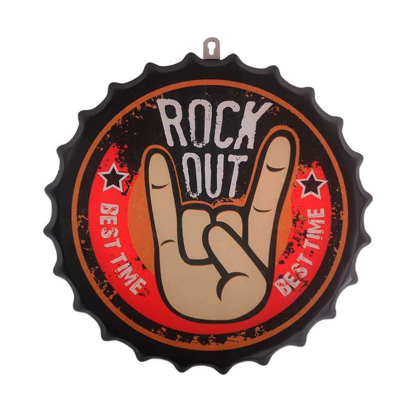 Rock Out Bottle Cap Wall Decor