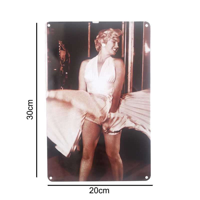 Vintage Metal Marilyn Monroe Wall Sign