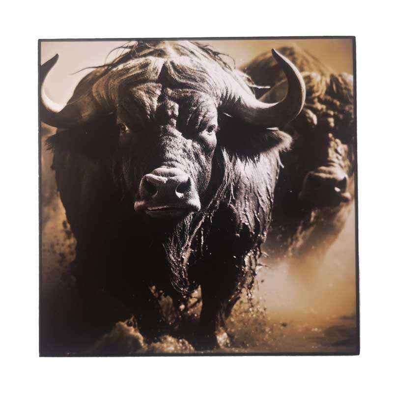 Wall Decor Big Five Wooden Tile Mount Art