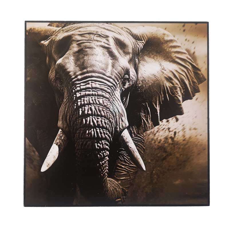 Wall Decor Big Five Wooden Tile Mount Art