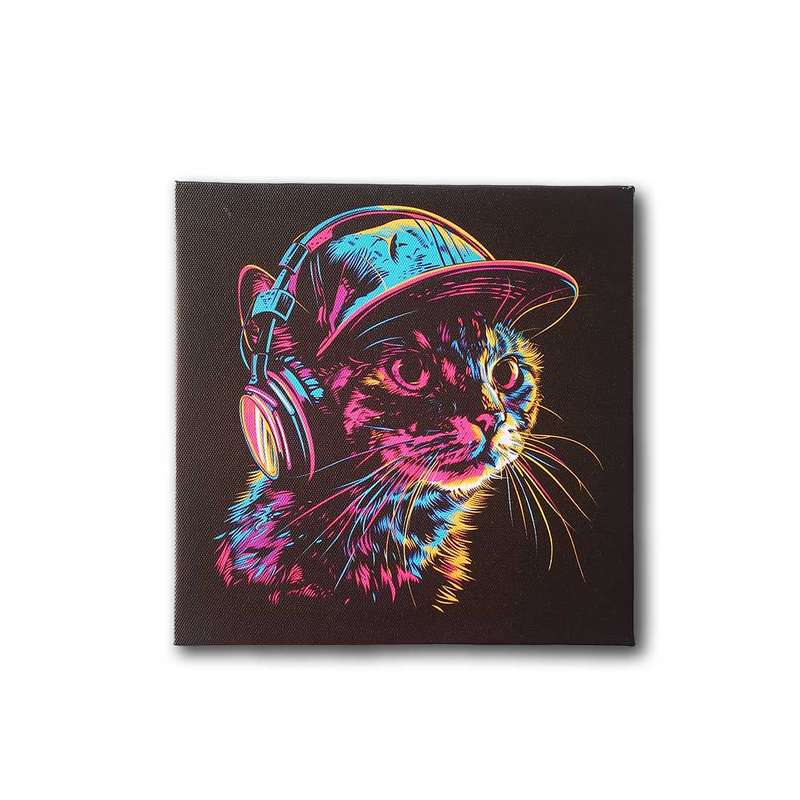 Black Cat Canvas Wall Art