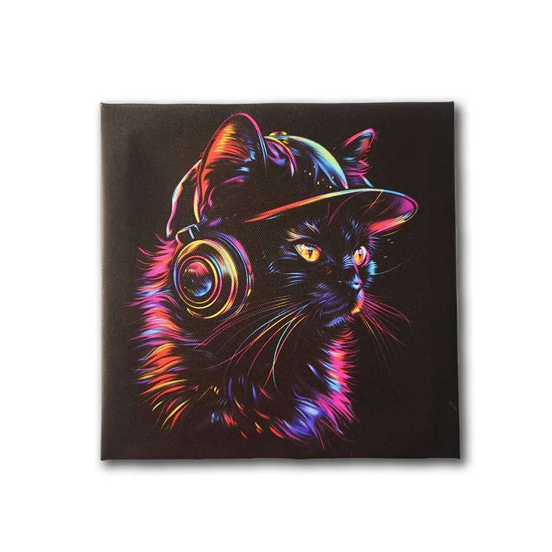 Black Cat Canvas Wall Art