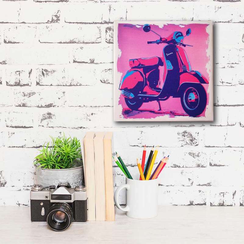 Vespa Retro Canvas Wall Art