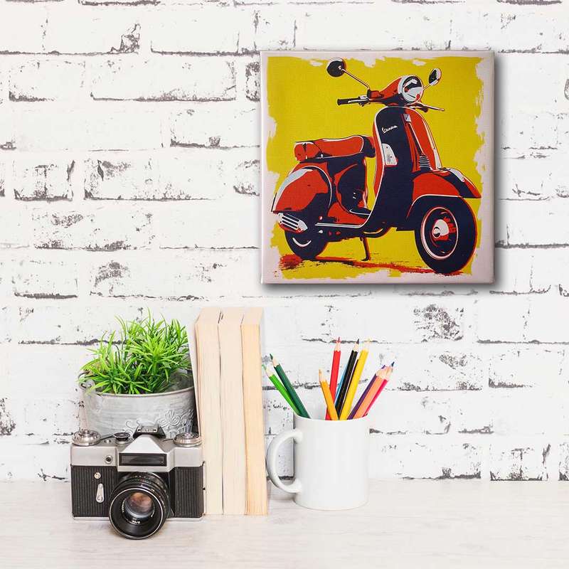 Vespa Retro Canvas Wall Art