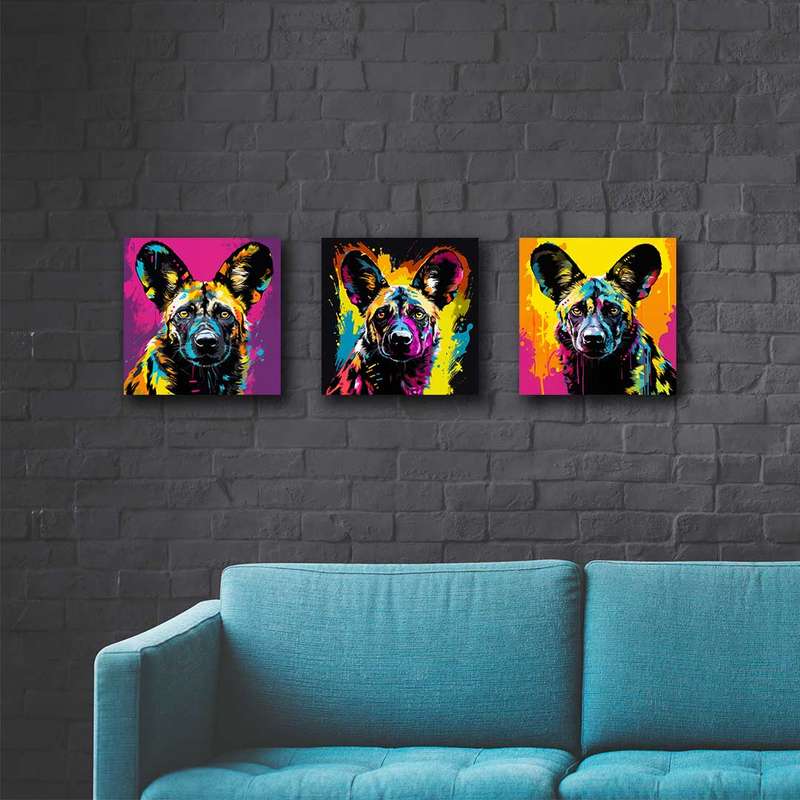 Wild Dog Canvas Wall Art