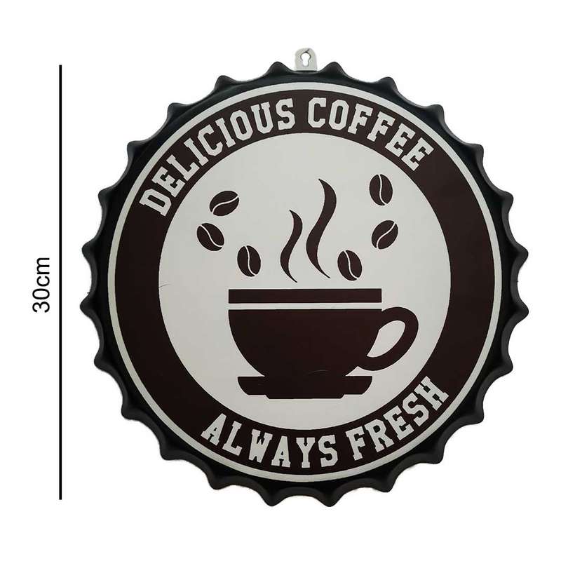 Coffee Shop Bottle Cap Wall Signage
