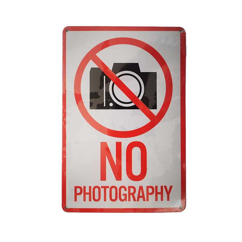 Metal No Photography Wall Sign