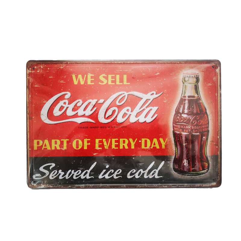 Vintage Metal Coca-Cola Sales Embossed Wall Sign