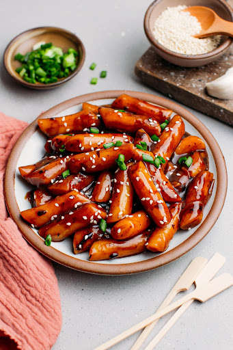 Vegan Jjajang Tteokbokki (Non-Spicy) - Full of Plants