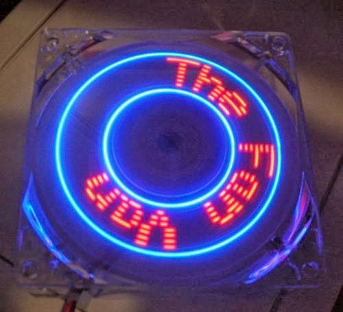 Everflow 92mm x 25mm Programmable LED Computer Case Fan "Make Your Own Phrases!"