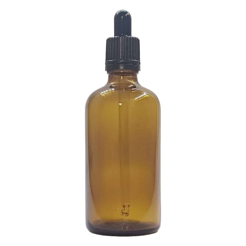 100ml Dropper Amber Glass Bottle with Glass Pipette