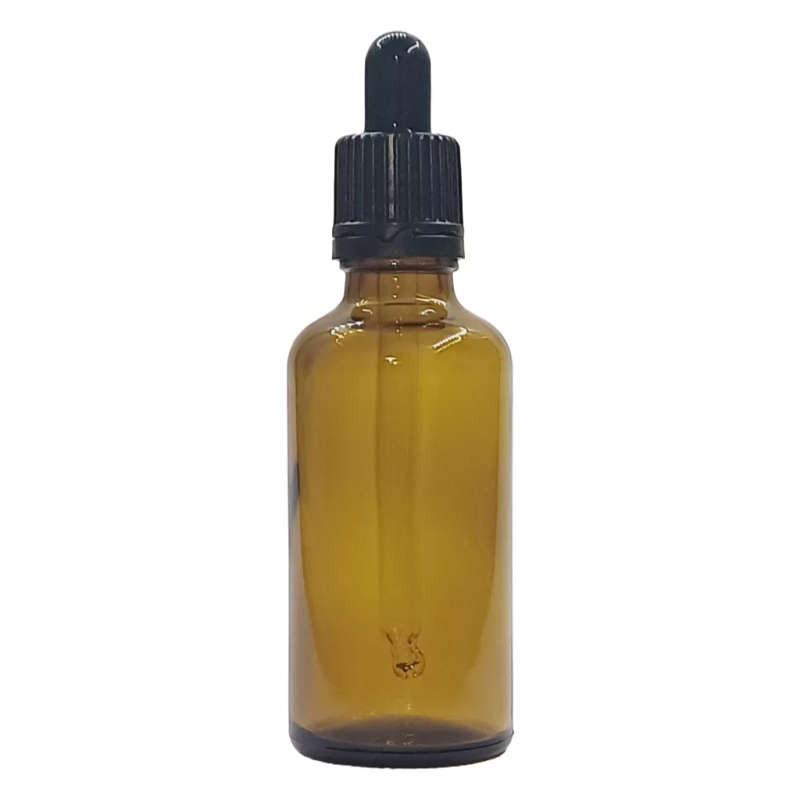 50ml Dropper Amber Bottle with Glass Pipette