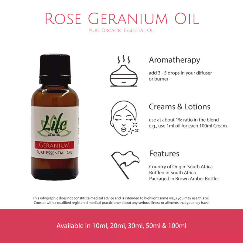 Rose Geranium Essential Oil (organic)