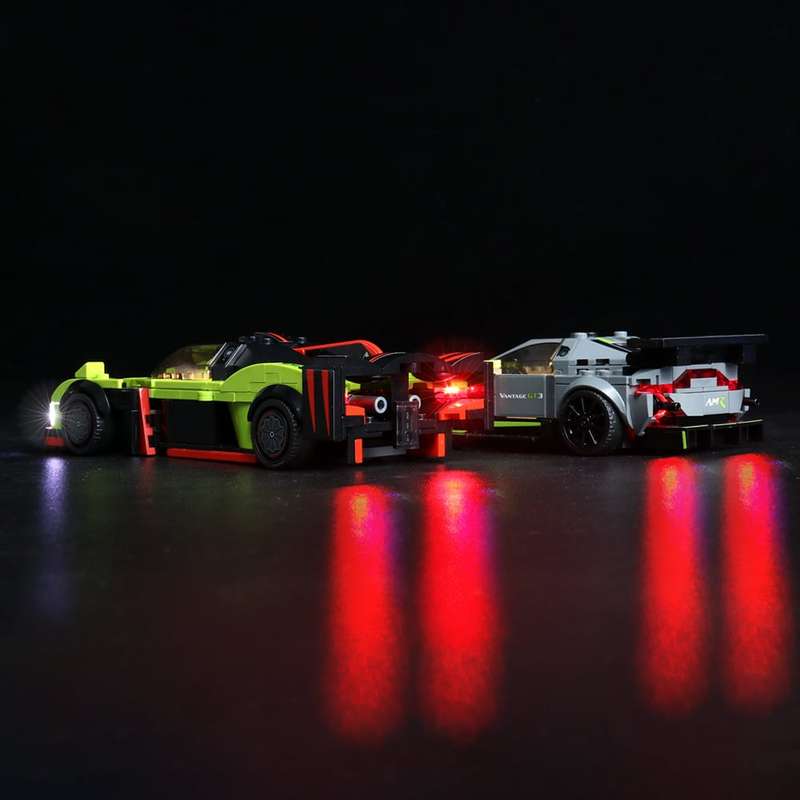 LEGO Vackyrie Amr pro and Aston Martin Vantage GT3 Advance lighting kit #76910