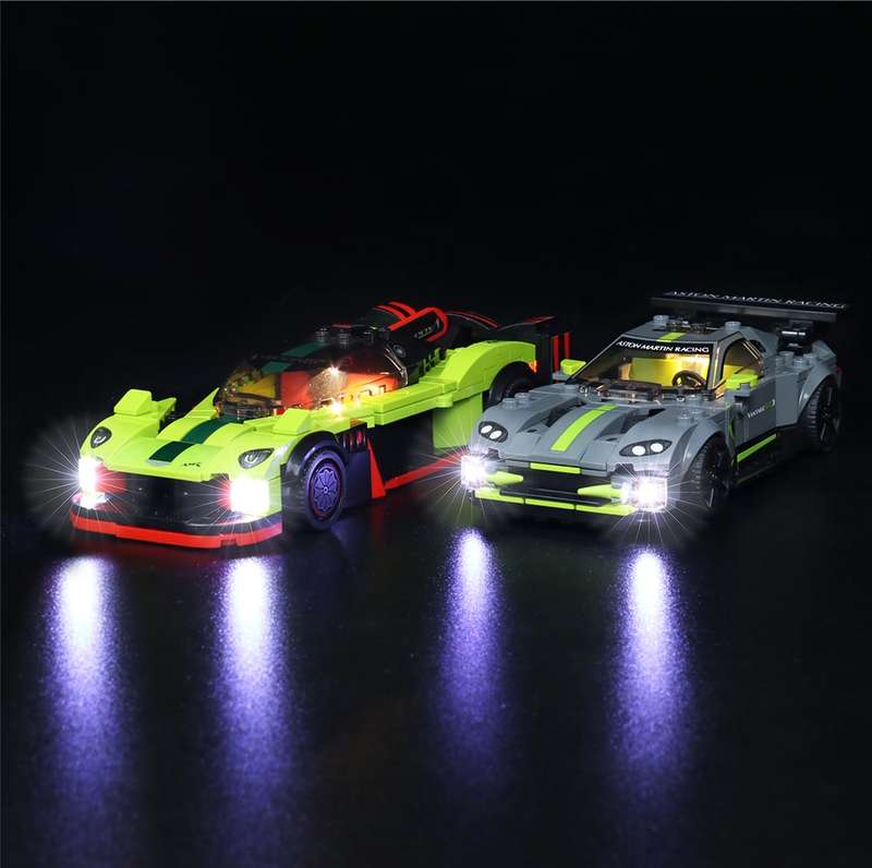 LEGO Vackyrie Amr pro and Aston Martin Vantage GT3 Advance lighting kit #76910