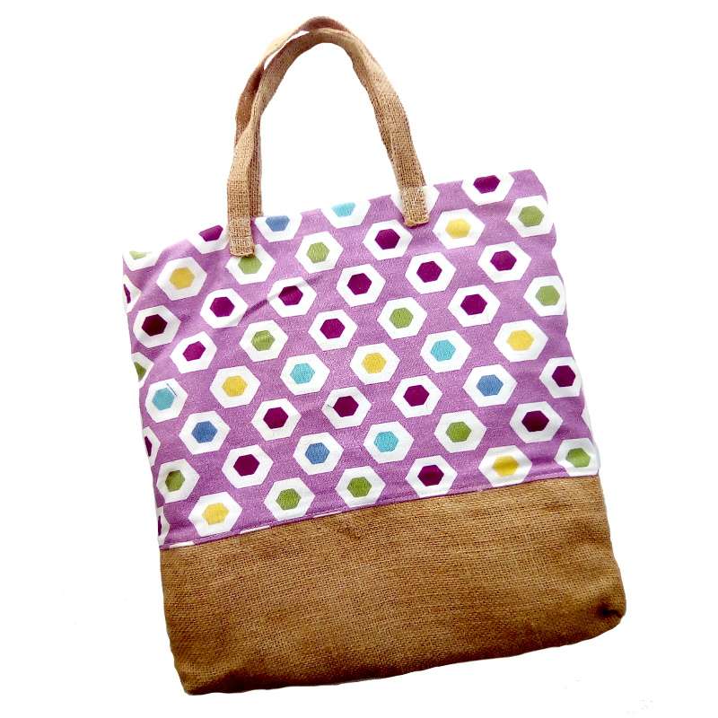 Cotton and Hessian Tote
