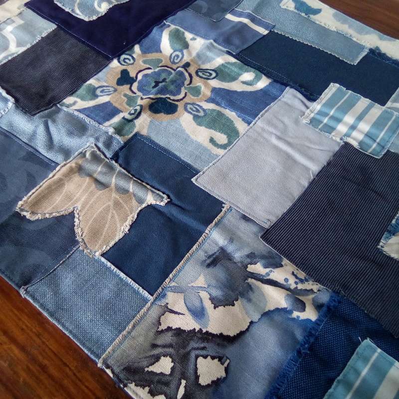 Blue Patchwork Table Runner