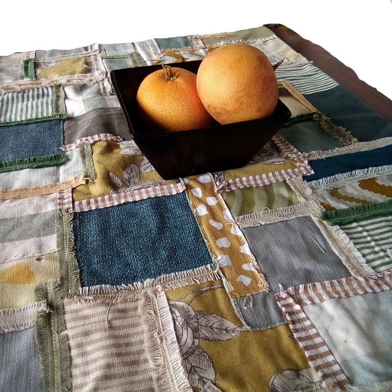 Green Patchwork Table Runner