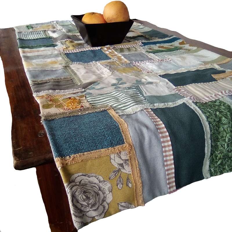 Green Patchwork Table Runner