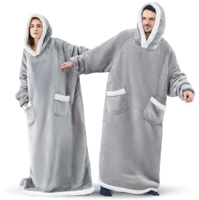 Oversized Super Long  Huggle Hoodie