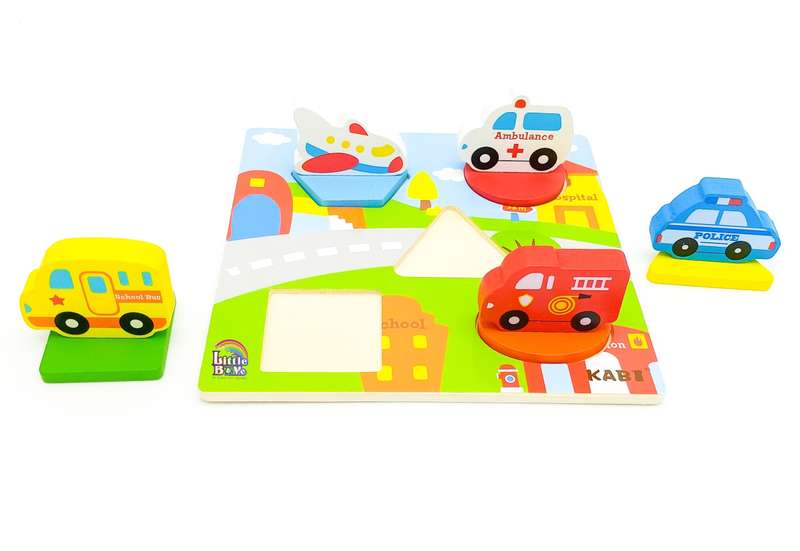 Transport and Shapes 3D Puzzle