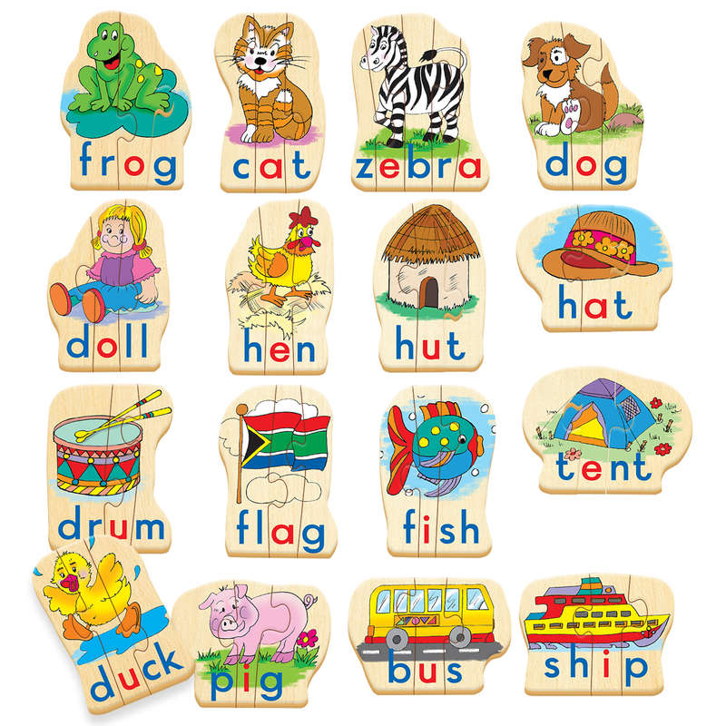 Build a word 16 Piece Genuine Wooden Puzzle