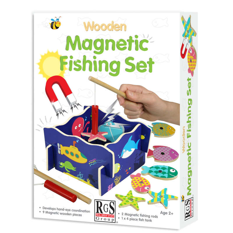 Magnetic Fishing Set Genuine Wood