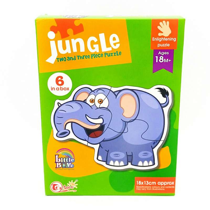 6 x 2 and 3 Piece Jungle Puzzles