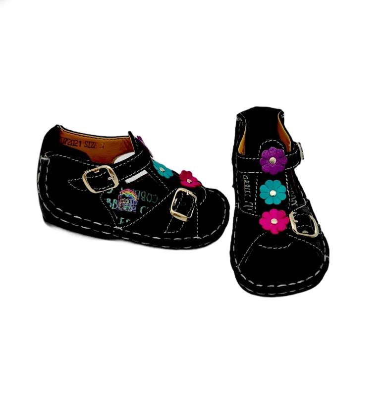 Cobbles - Black and Rainbow Flowers (2,3,4,5,6)
