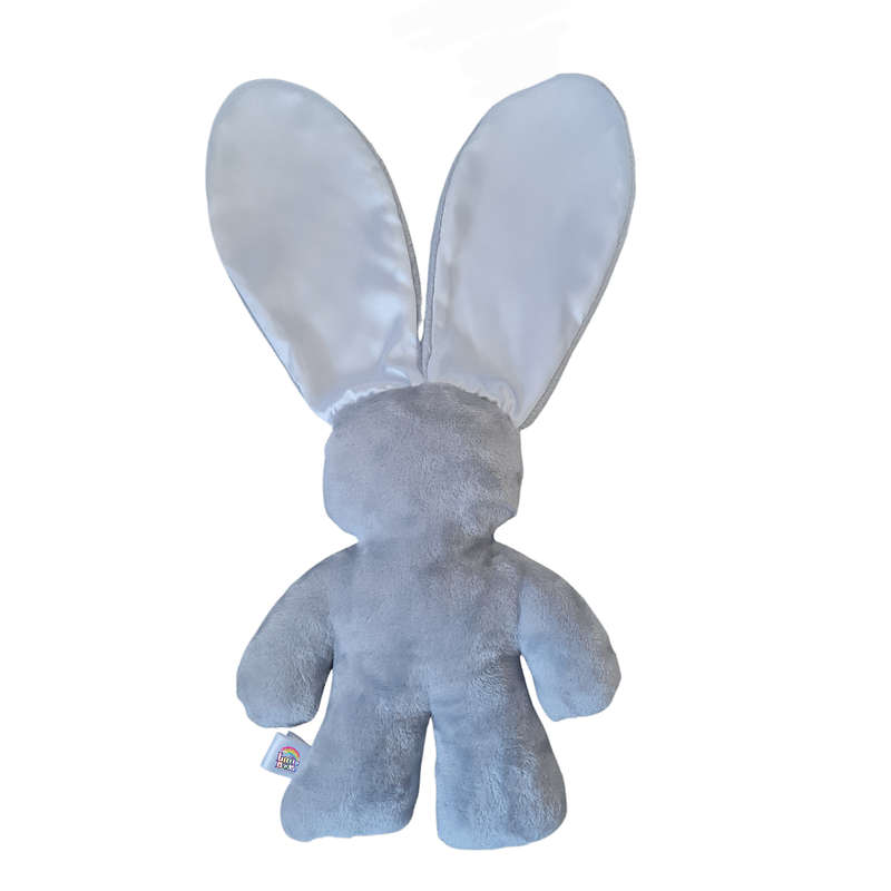 Personalized Grey and White Snuggle Bunny
