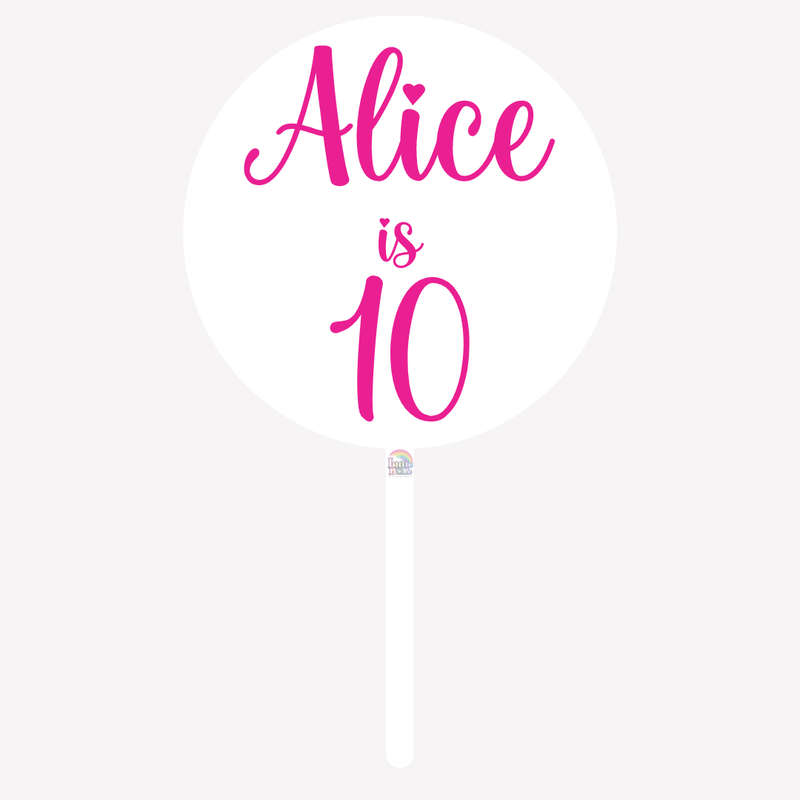 Personalized Acrylic Clear Cake Topper