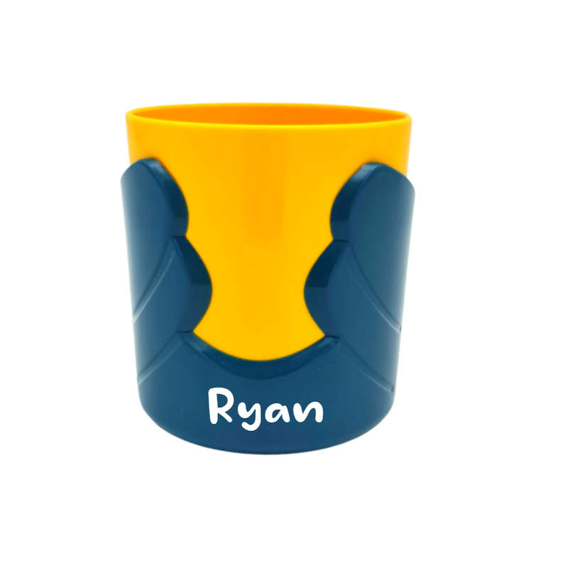 Personalized Kids SwanMug (Teal and Yellow)