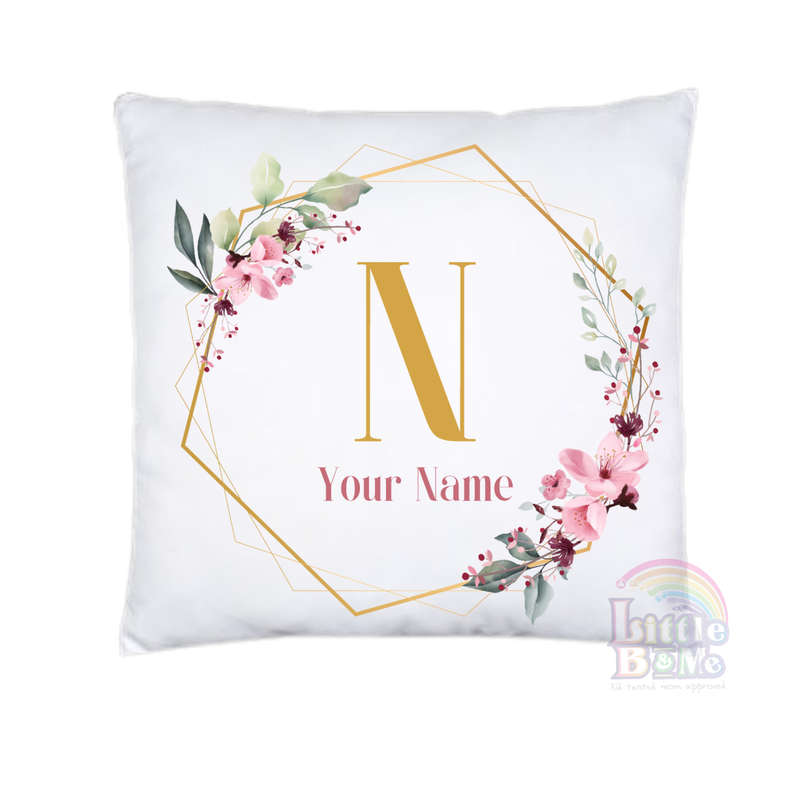 Personalized Floral Cushion