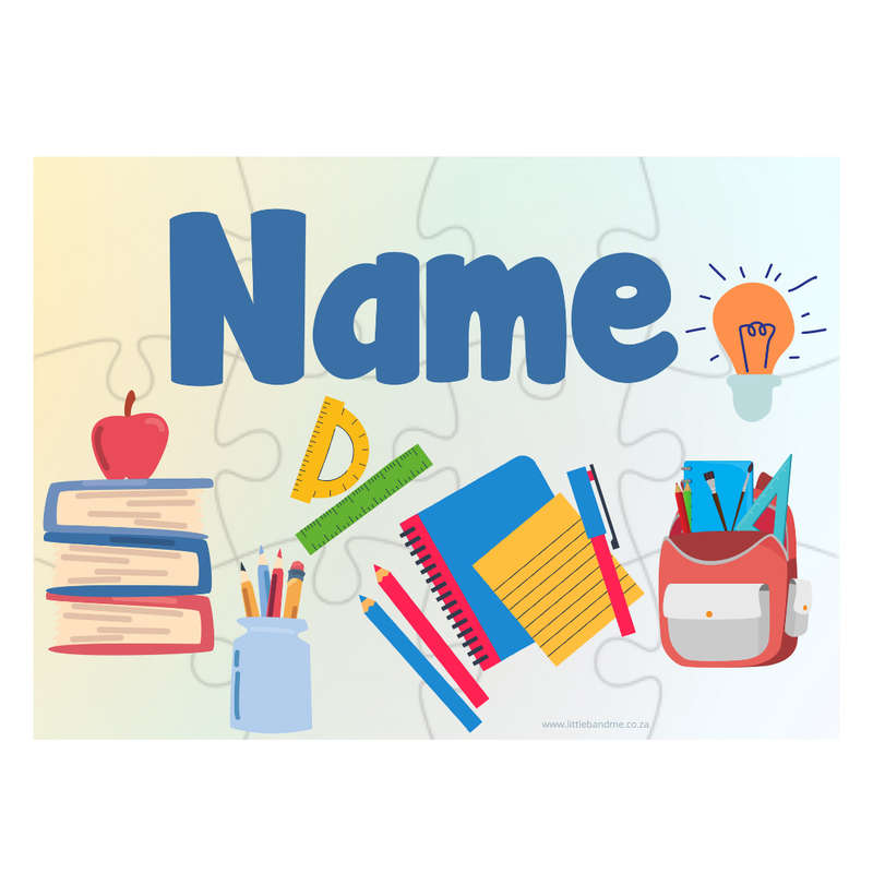 Personalized Wooden School Puzzle