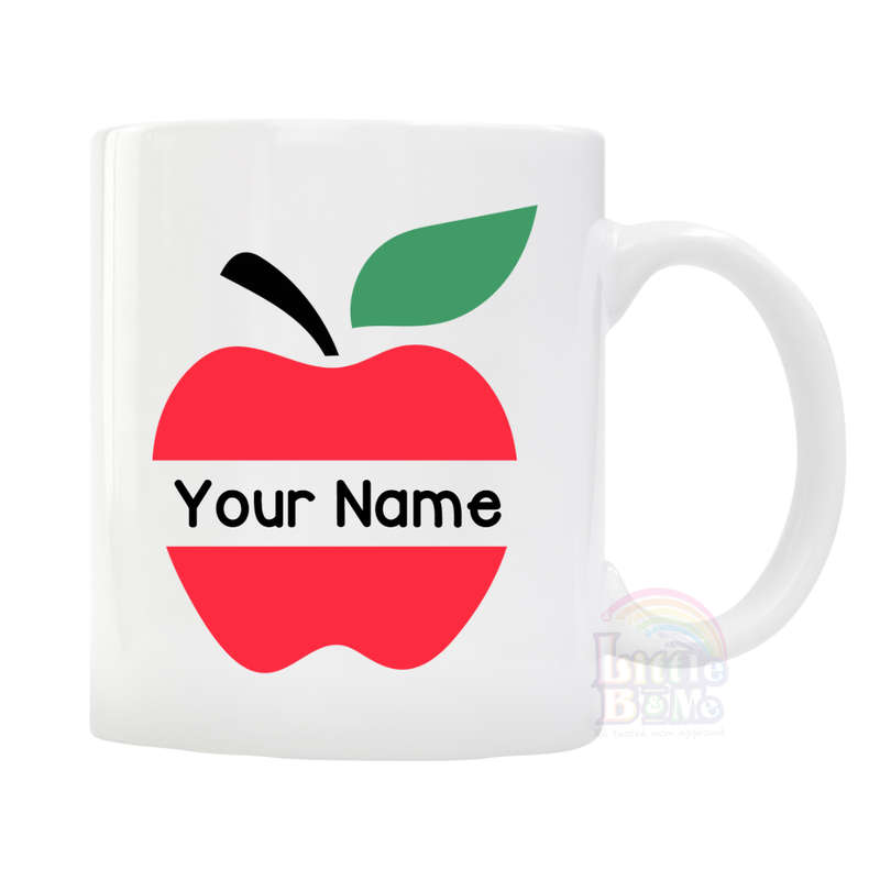 Personalized Teacher Apple Mug
