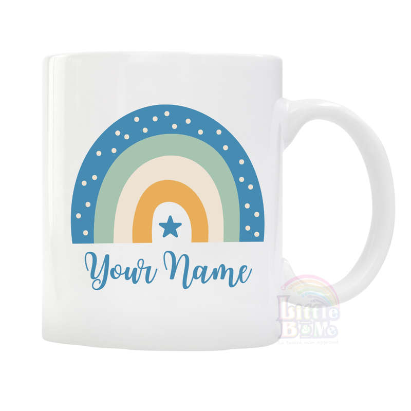 Personalized Rainbow Blue Mug